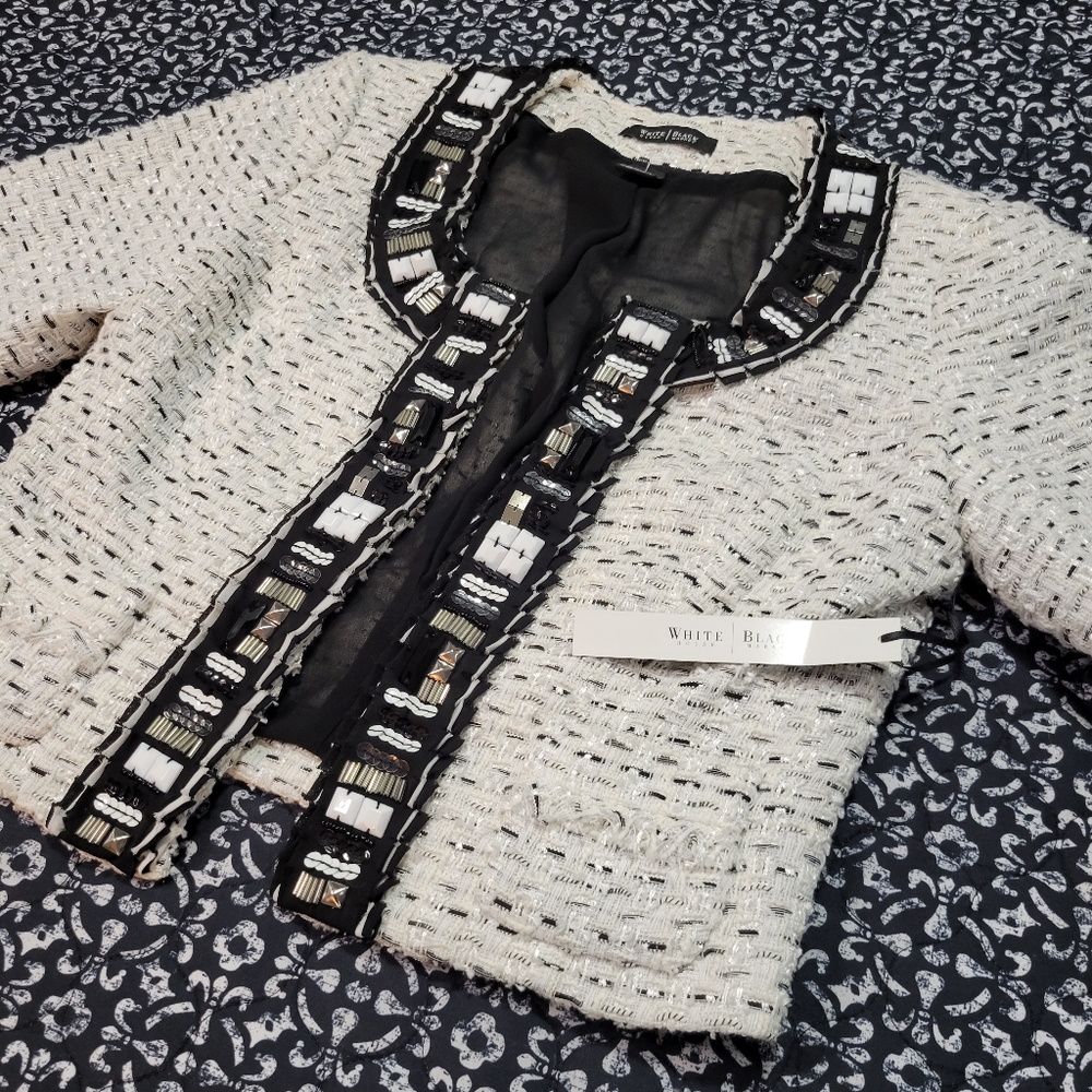 WHBM Sequin Beaded Dress Jacket